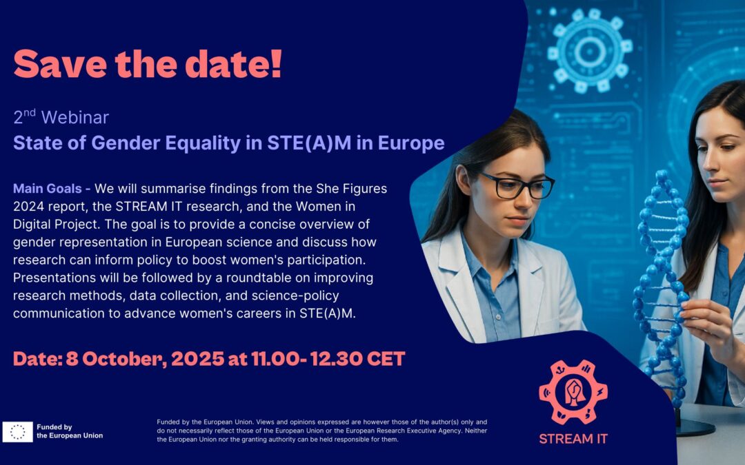 The second STREAM IT policy webinar is coming up on the 8th of October, 2025